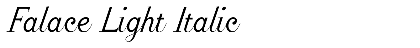 Falace Light Italic